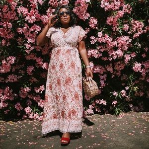 Tribal knot wrap dress